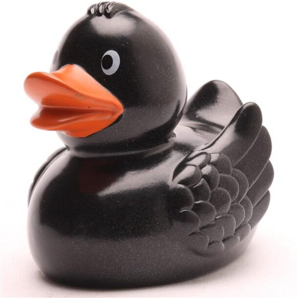 Schwarz Glitzer Badeente