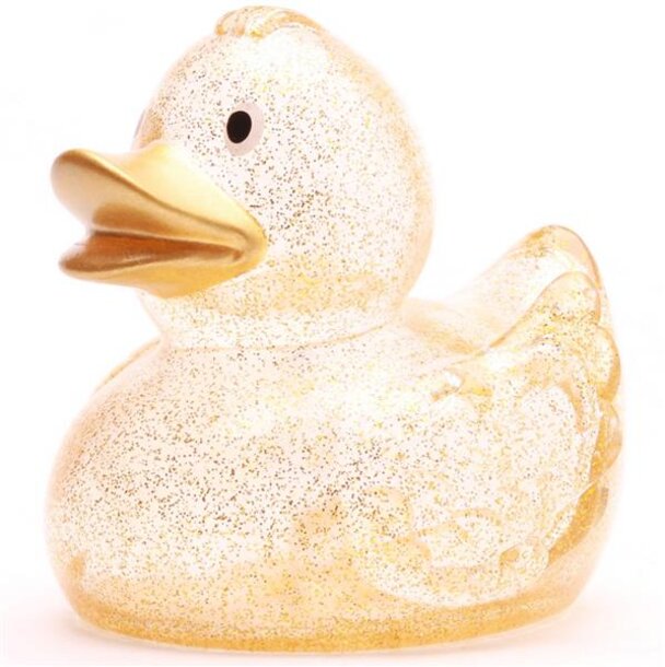 Glitzer mit goldenem Schnabel Badeente
