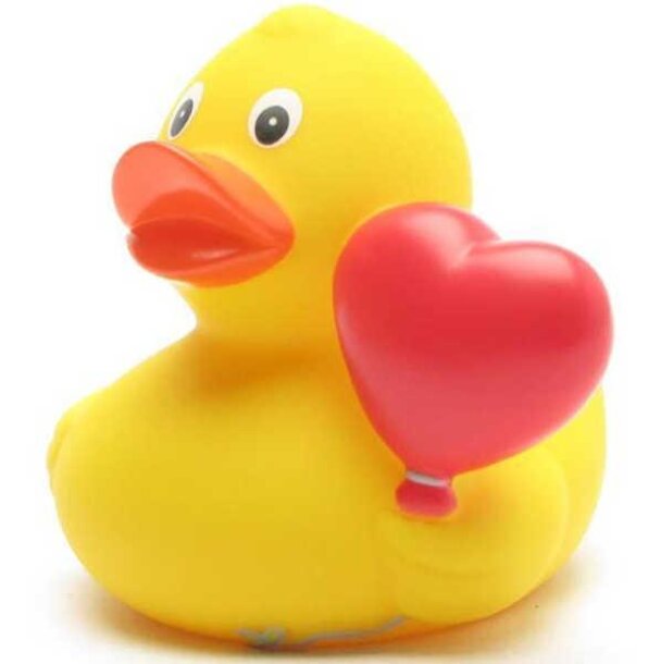 Herzballon Badeente