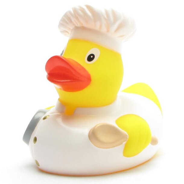 Koch weiss Badeente