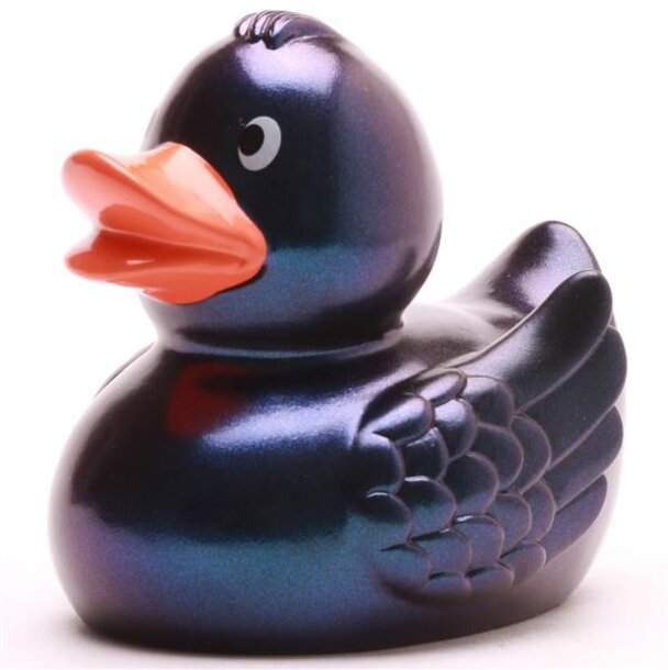 Metallic/blau Badeente