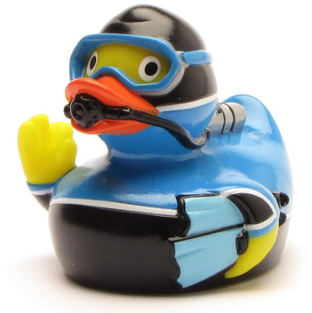 Taucher blau Badeente