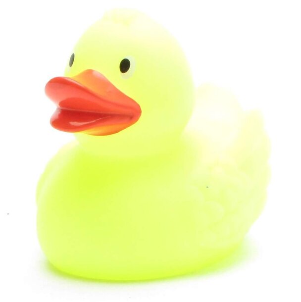 Glow in the Dark Badeente gelb