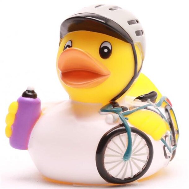 Radrennfahrer Badeente
