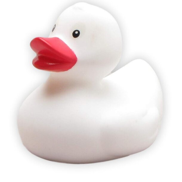 Badeente 6 cm weiss