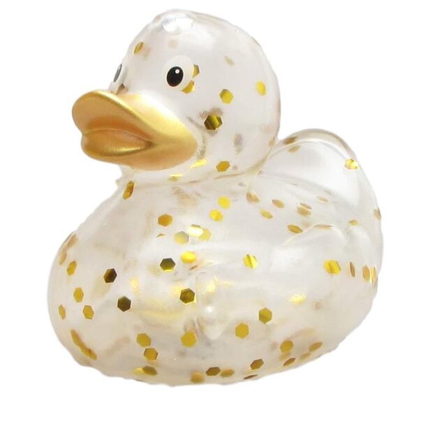 Badeente Glitzer gold
