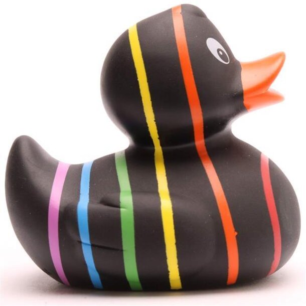 Rainbow schwarz Badeente