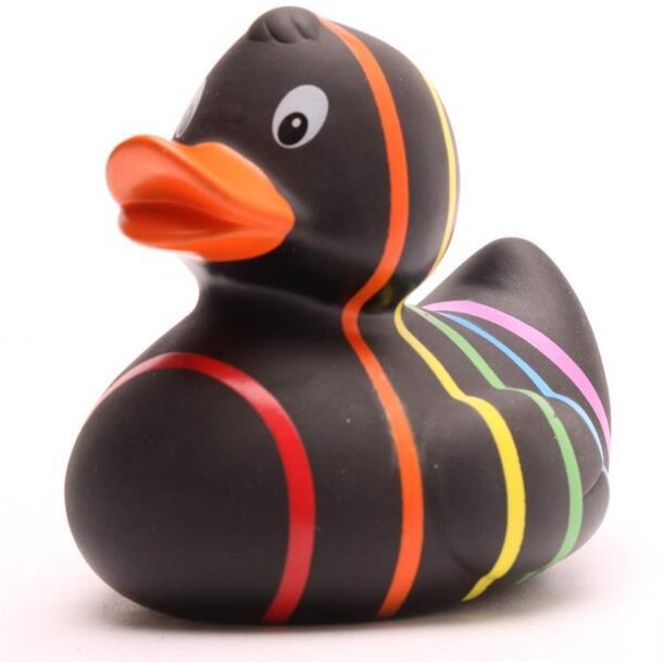 Rainbow schwarz Badeente