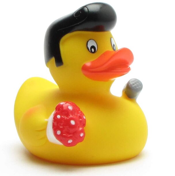 Kavalier mit Blumenstrauß Badeente