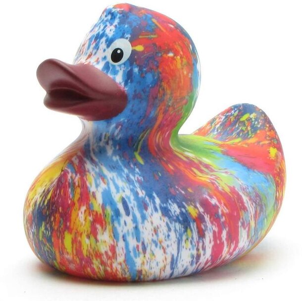 Rainbow mit lila Schnabel Badeente