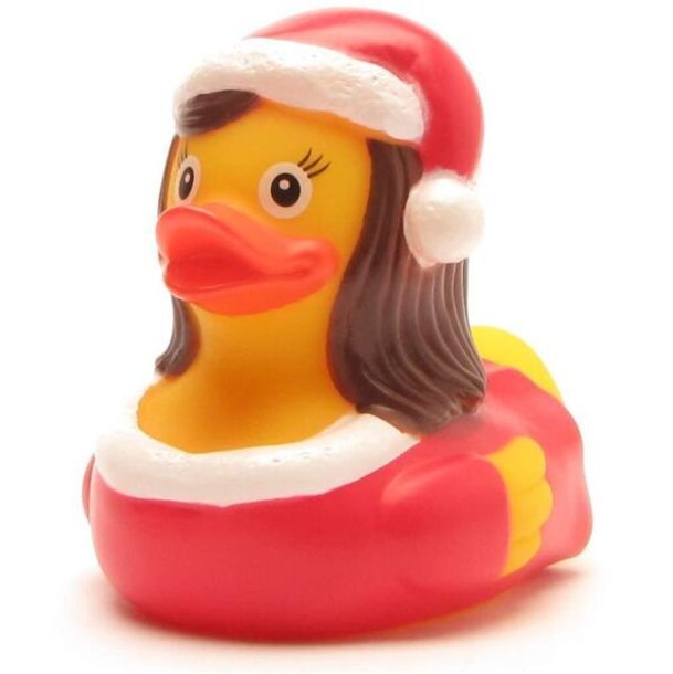 Weihnachtsfrau Badeente