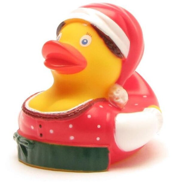 Weihnachtsfrau im Dirndl Badeente