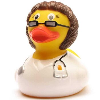 Ärztin Badeente -brünett
