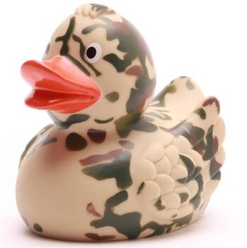 Camouflage beige Badeente