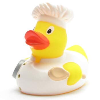 Koch weiss Badeente