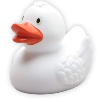 Badeente weiß