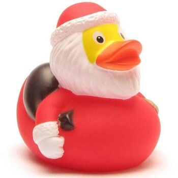 Weihnachtsmann mit Sack und Glocke Badeente