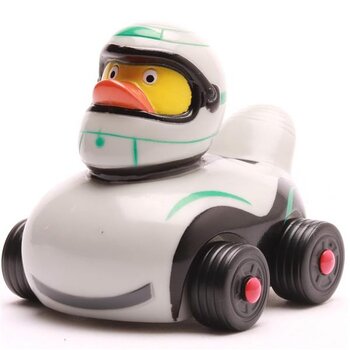 Duck on Wheels-silber Badeente