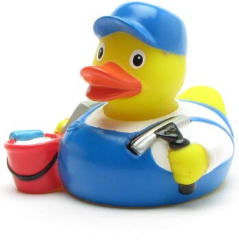 Fensterputzer Badeente