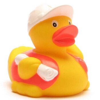 Bauarbeiter Badeente