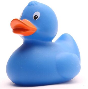 Badeente blau mit orangem Schnabel