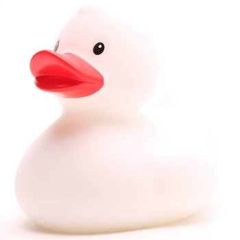 Badeente 8 cm weiss