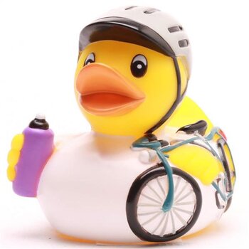 Radrennfahrer Badeente