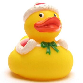Weihnachtsmann Badeente 8 cm