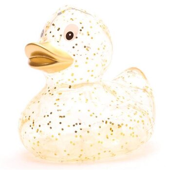 Badeente Glitzer gold