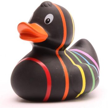 Rainbow schwarz Badeente