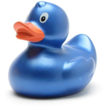 Badeente blau metallic