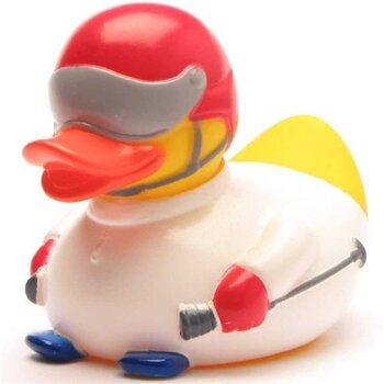 Skifahrer Badeente